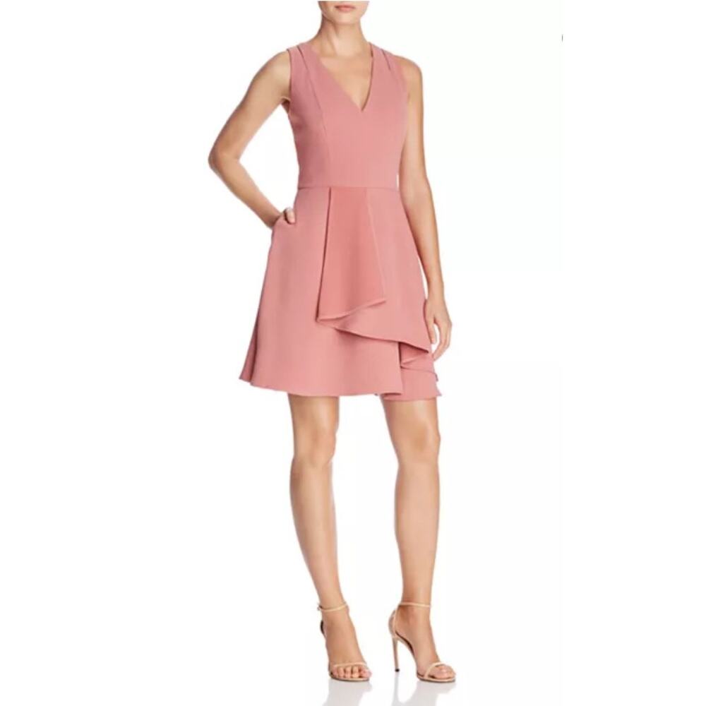 Adelyn Rae Women's Paige Dress Size L Fit-and-Flare Mauve Rose